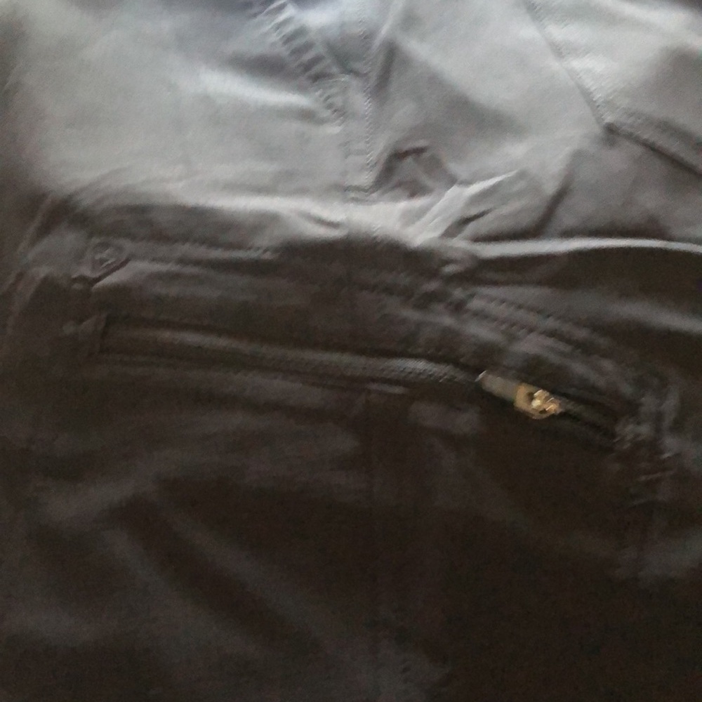 Pants crop riptop womens new size 8 black polyester spandex pockets Eddie Bauer - Picture 7 of 7